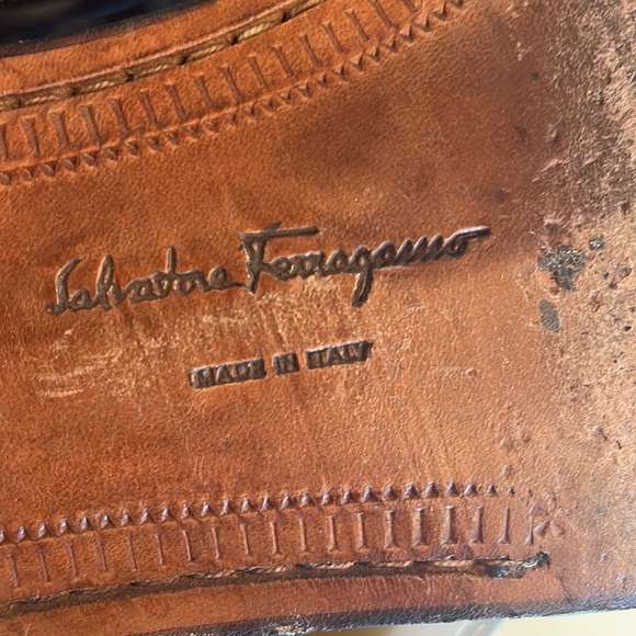 Salvatore Ferragamo Florence Mens Dress Shoes Side 11 D. Mint Condition - Picture 10 of 12